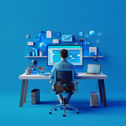 Digital workspace illustration