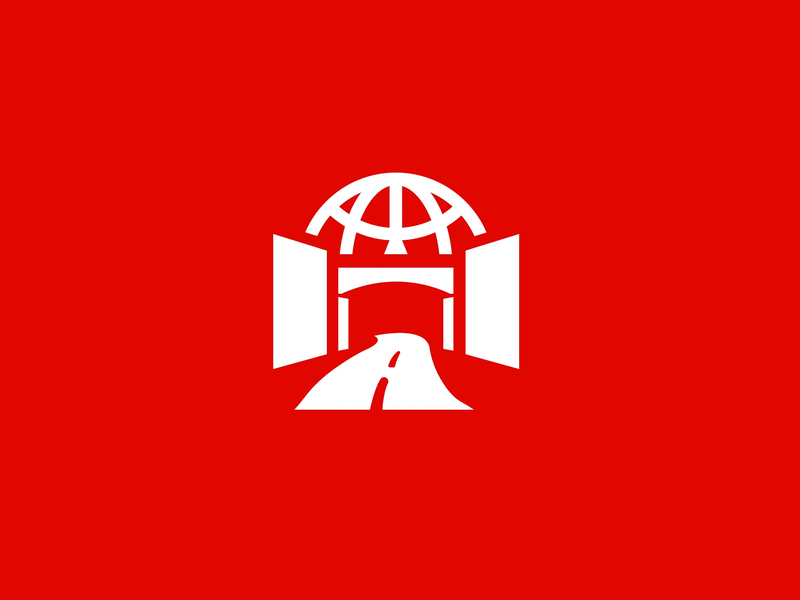Red global brand mark