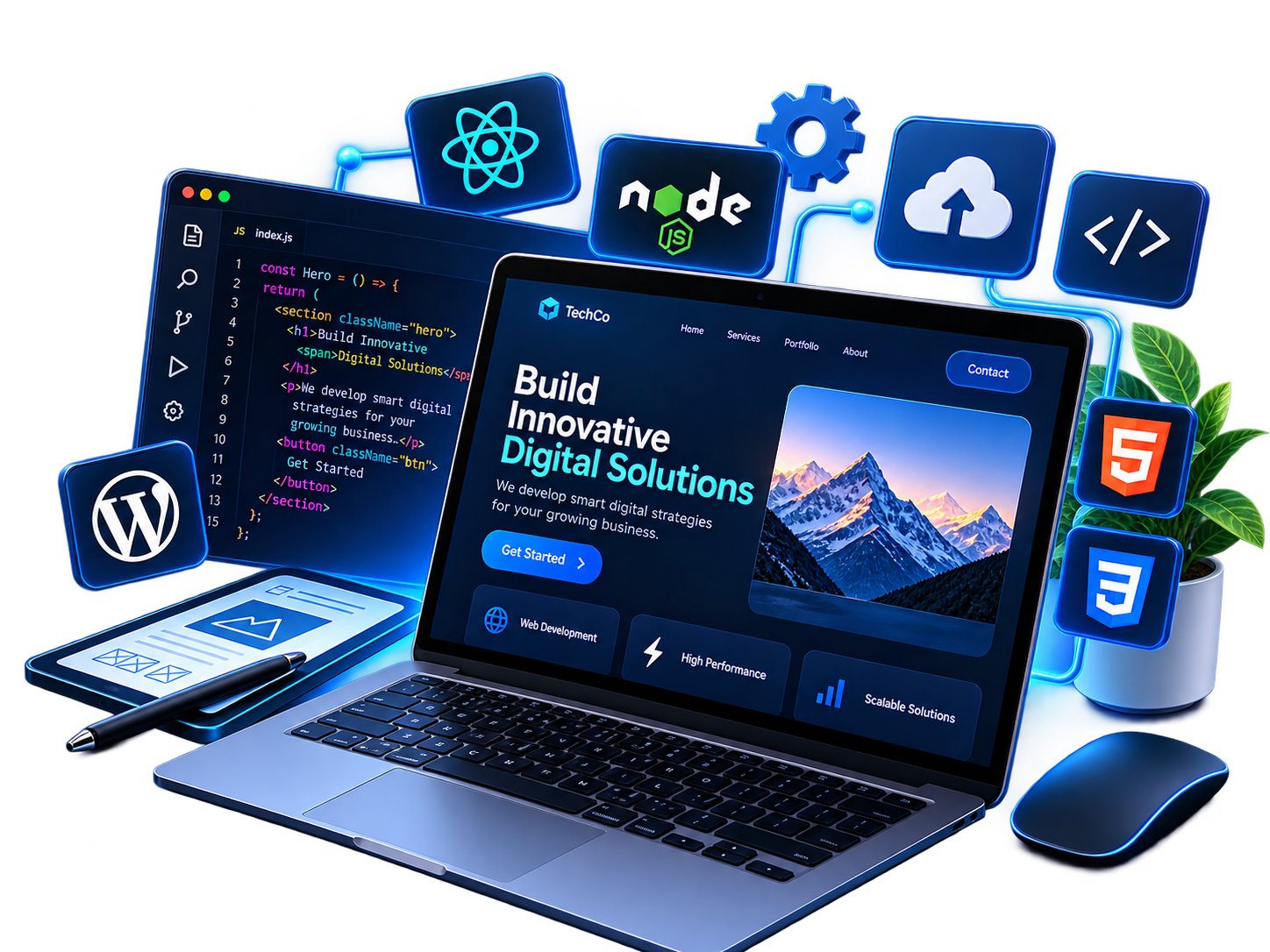 Custom Web Development illustration